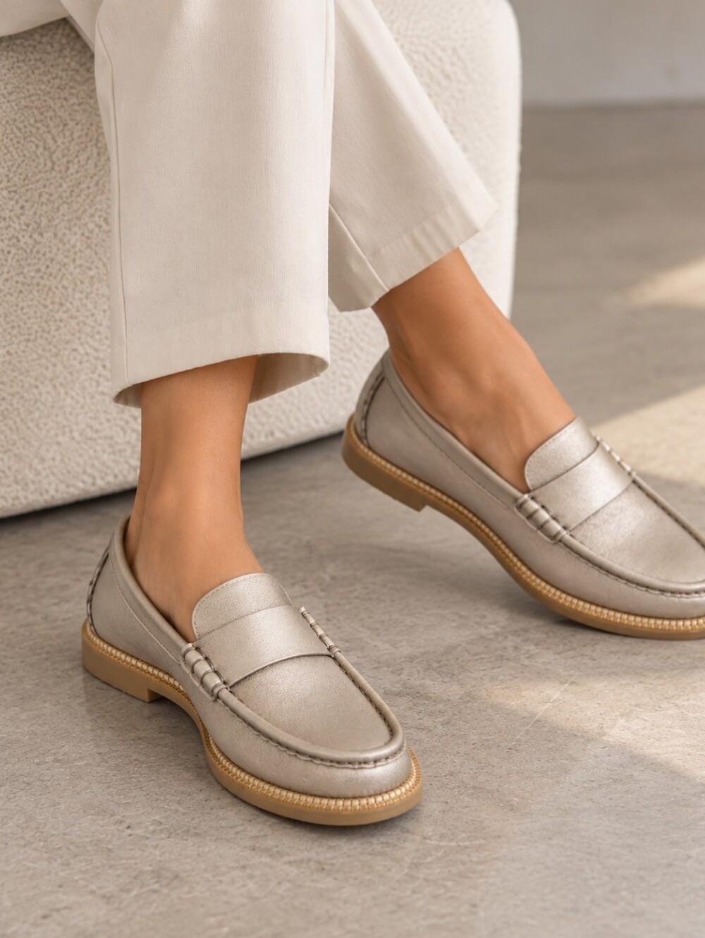 Pedro Garcia Leather Stina Penny Loafer Shoes Size 10